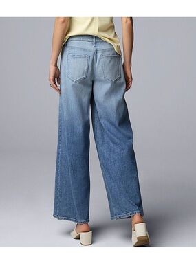 Simply Vera Vera Wang Ombre Wide-Leg Jeans in Light and Medium Blue
